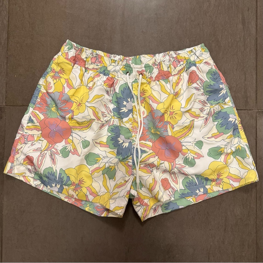 Palomo Spain Floral Swim Trunks - Medium - New with Tags - Vibrant Swimwear